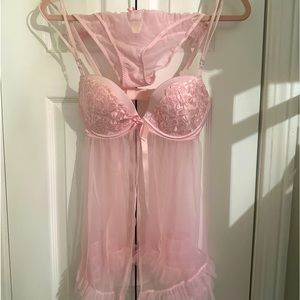Victoria Secret pink babydoll set.